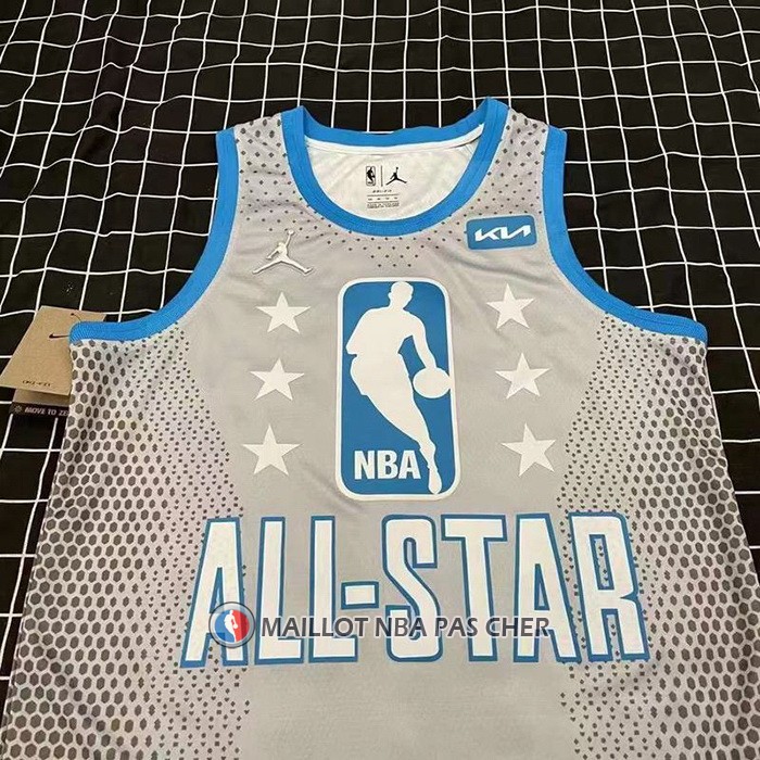 Maillot All Star 2022 Los Angeles Lakers LeBron James NO 6 Gris
